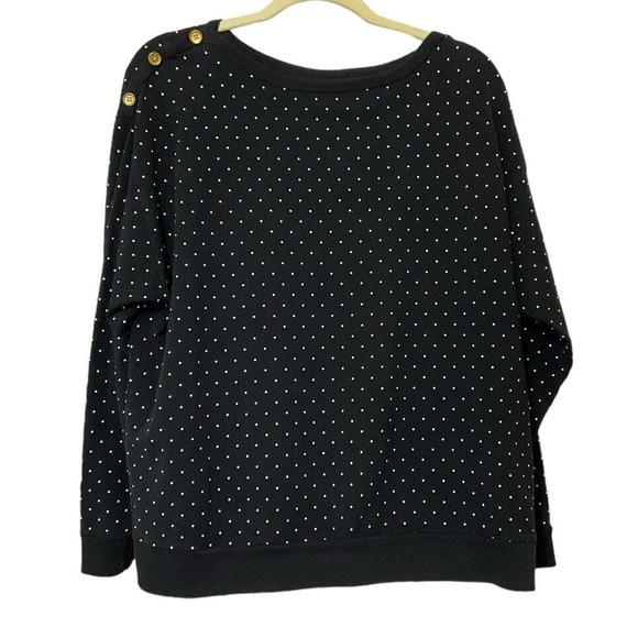 Charter Club Tops - Charter Club Woman Weekend Black White Polka Dot Knit Top Size 1X